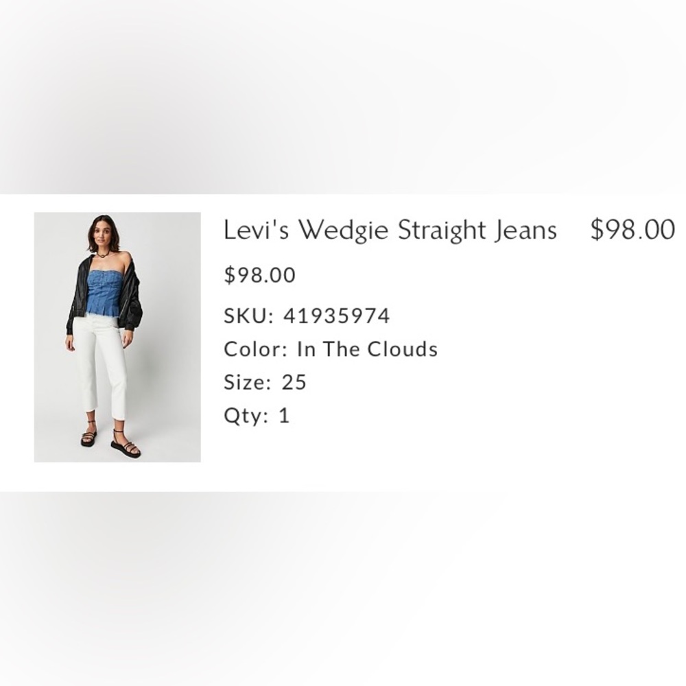 Womens Wedgie Straight Levi’s 25 Worn Twice